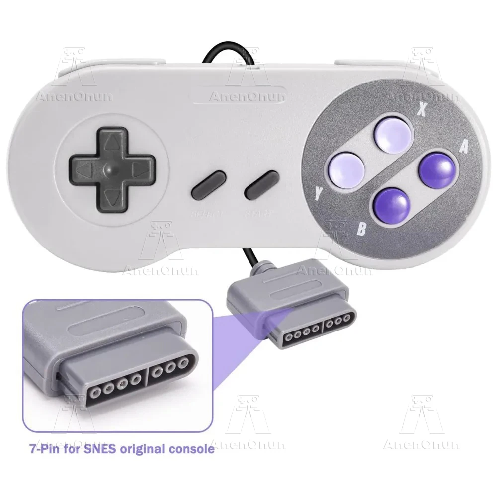 SNES/SFC 클래식 컨트롤러 유선 게임패드 컨트롤, 레트로 엔터테인먼트 시스템, 비디오 게임 콘솔, 게임 조이패드 액세서리, 16 비트