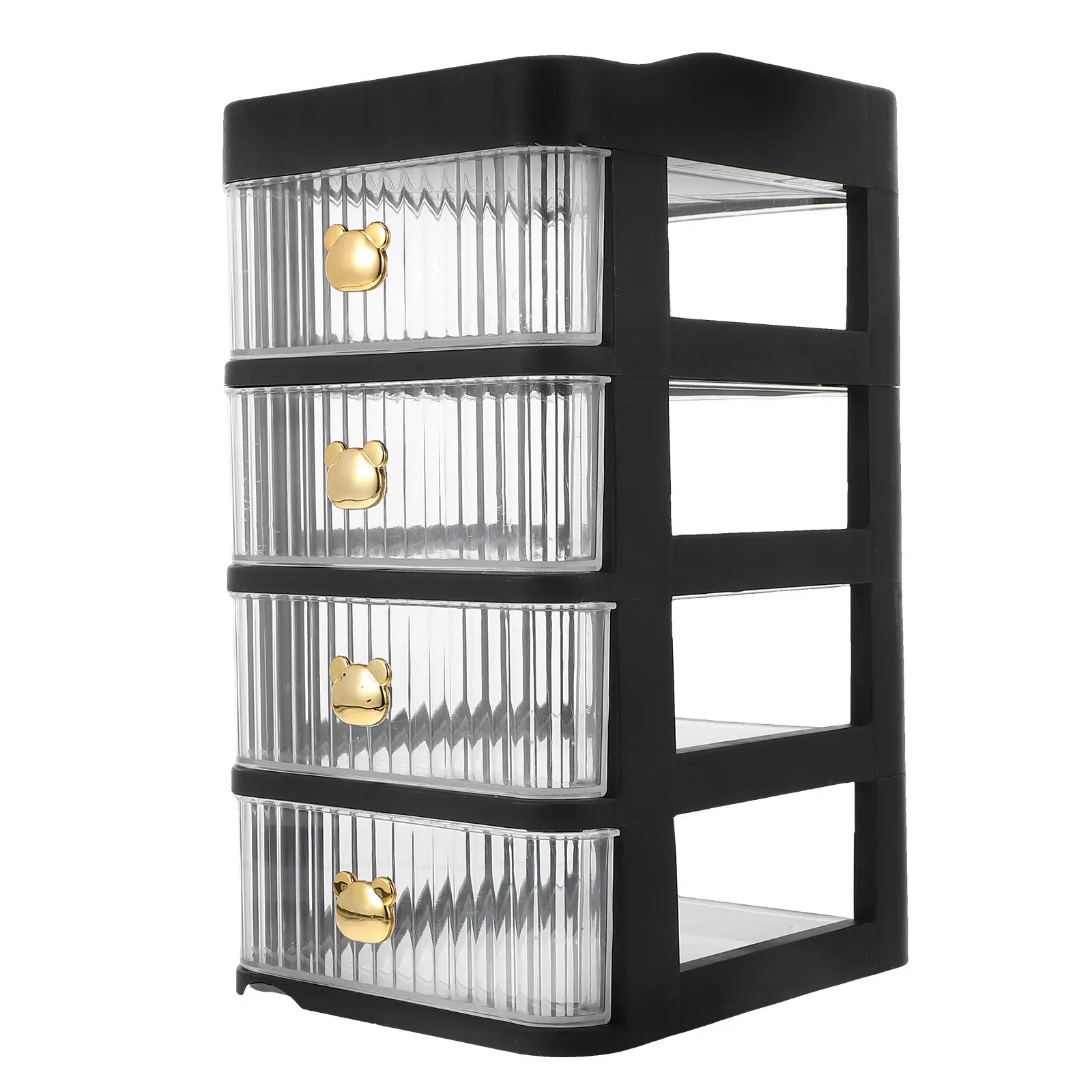 Desktop Drawer Organizer PP Sturdy File Makeup Storage Box Office Desk Organizer for Home Study Kitchen Stationery Storage