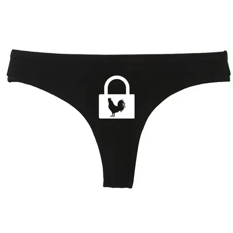 Locked Cock Chasity Print Underwear for Women Girls Sexy Sports Fitness Seamless Naughty Panties Traceless Brief Women G Thong