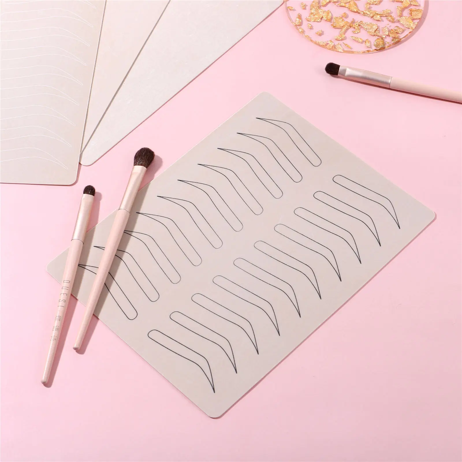 

6Pcs Eyebrow Practice Skin for Tattooing Synthetic Skin-Like Material Flexible Realistic Touch Blank Training Tools Tattoos