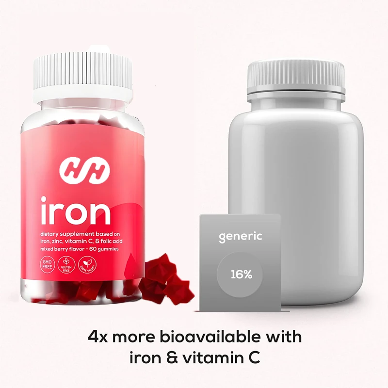 

Натуральные железосодержащие добавки для мужчин и женщин, содержащие 60 таблеток с витамином С, цинком, фолиевой кислотой и витамином B.