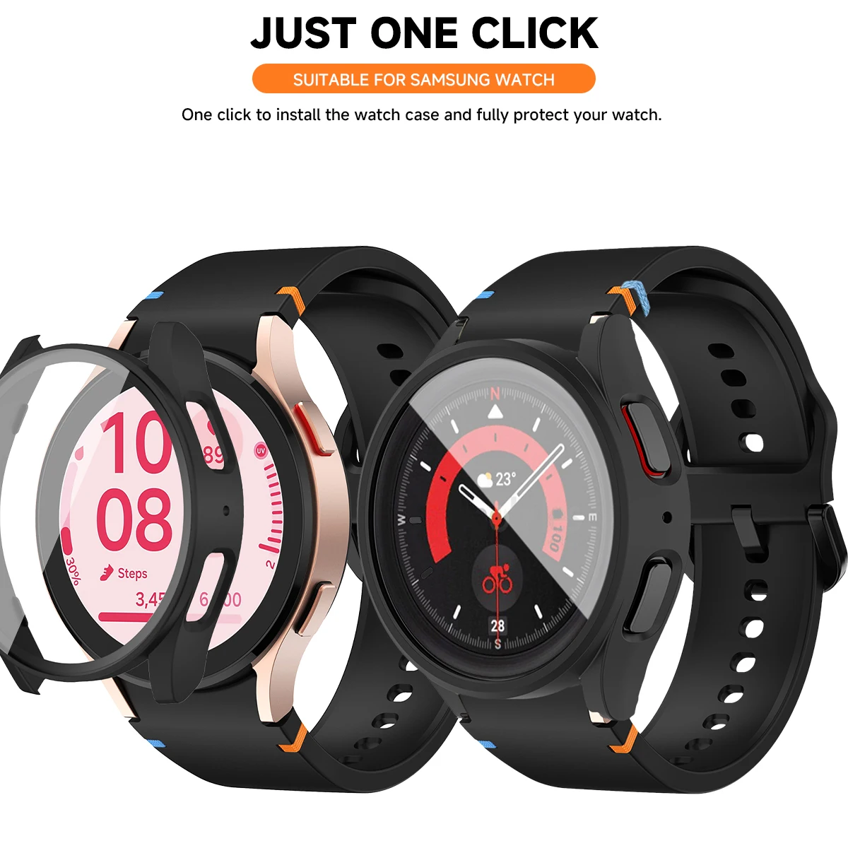 سيليكون الفرقة + حافظة لساعة سامسونج جالاكسي 7 6 5 4 40 مللي متر 44 مللي متر الرياضة سوار الزجاج المقسى واقي للشاشة غطاء الوفير