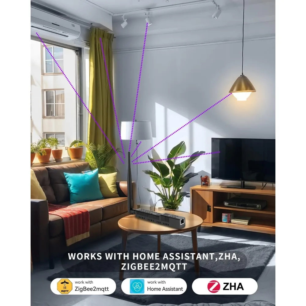 SMLIGHT SLZB-06 - Coordinateur de passerelle Zigbee 3.0 vers Ethernet, USB et WiFi avec PoE, passerelle universelle pour assistant domestique