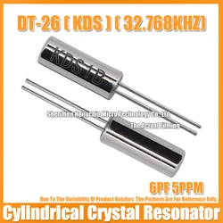 (10PCS) KDS DT-26 32.768K 32.768KHZ 6PF 5PPM Cylindrical Crystal Oscillator 206 2X6MM Quartz Crystal Resonator DIP-2