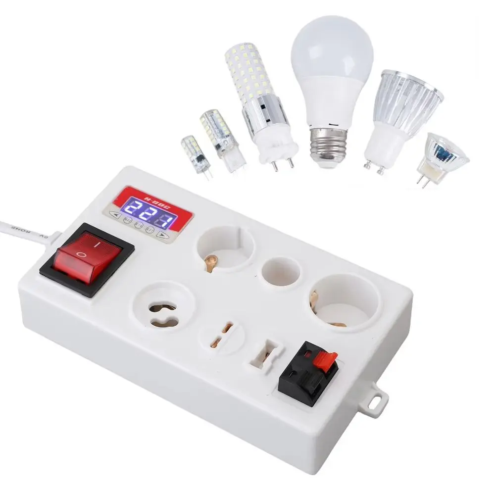 Multifunctional LED Power Tester Accurate Measurement PC Casing Lamp Tester Box LED Display Quick Fast Light Bulb Tes