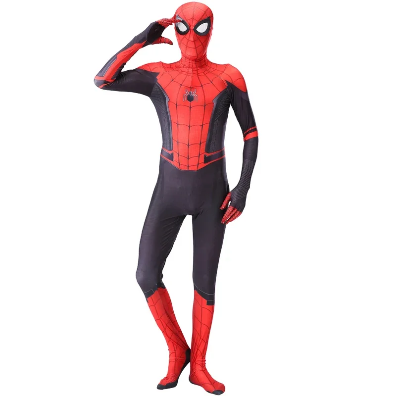 MARVEL Spider Man Tom Holland ภาพยนตร์คอสเพลย์เด็กผู้ใหญ่ Zentai เครื่องแต่งกายบอดี้สูทยืด Spandex Spiderman บทบาทเล่นชุด