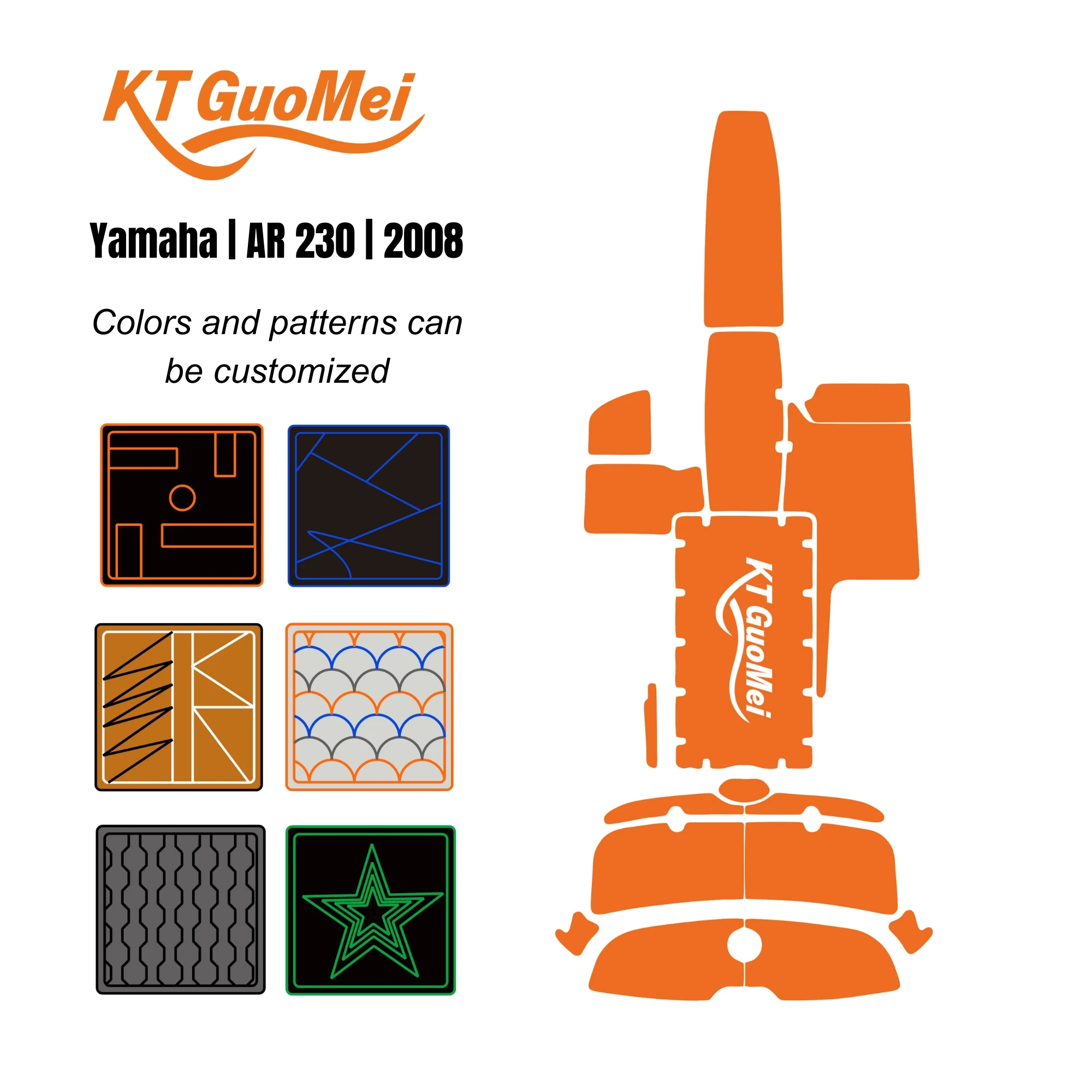 STLF KT GuoMei  AR 230 2008 Model Customized Drawing EVA Marine Flooring Double Layer Marine Mat Custom Accessories for Bo