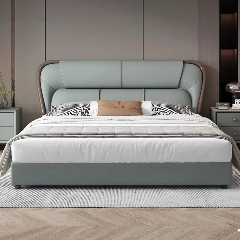 

European Modern Luxury Bed Frame King High End Designer Twin Double Bed Frame Storage Sleeping Letti Matrimoniali Room Furniture