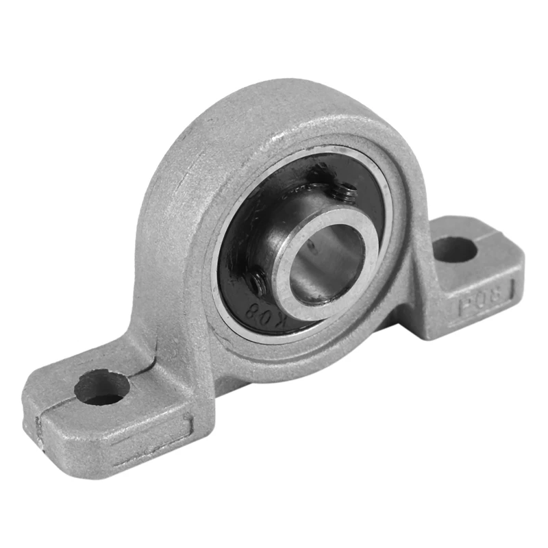 8Pcs KP08 Pillow Block Mounted Ball Bearing (Diameter 8Mm Bore) Zinc Alloy Pillow Block Bearing