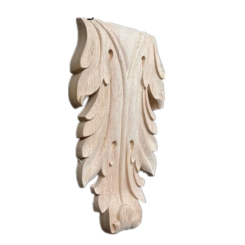 European Style Decoration Beam Toro Maas Head Unpainted Wood Carved Onlay Applique Frame for Decorative Figurines