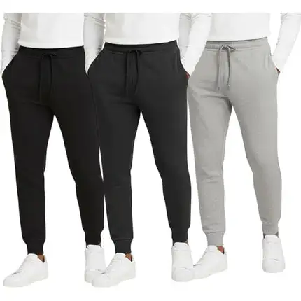 

Mens 3 Pack Ultra Soft Basic Fleece Jogger