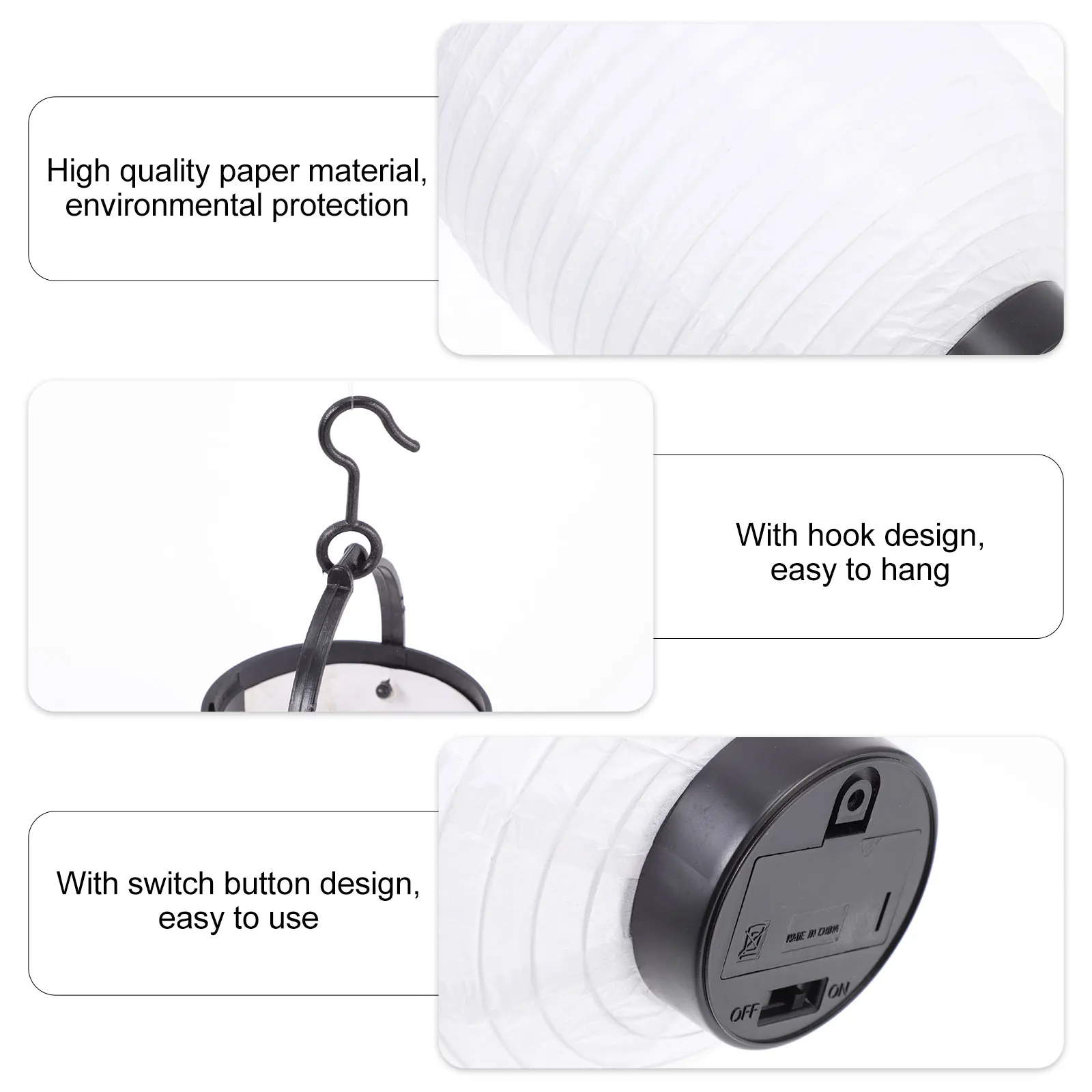 

Folding Paper Diy Paper Lantern Decorative Hanging for Parties Weddings Rechargeable LED Light Bulb Home Solar Lamp