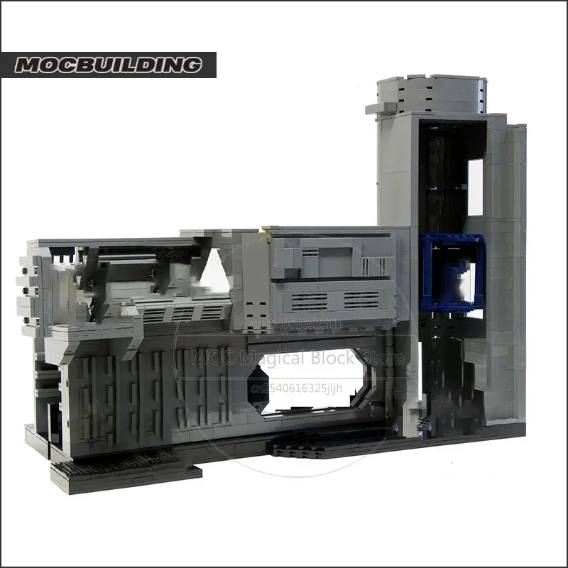 Klocki konstrukcyjne MOC Stacja Wojenna Kosmiczna Diorama Filmowa Podstawa Architektura Technologia Kolekcja Model Zabawki Prezenty Świąteczne