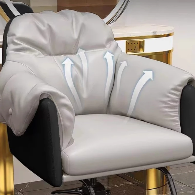 صالون البراز تصفيف الشعر كراسي الحلاق مضمد الشعر رفع قطب لهجة كراسي الحلاق الذراع ماكياج صالون الأثاث Stoel Lslfy