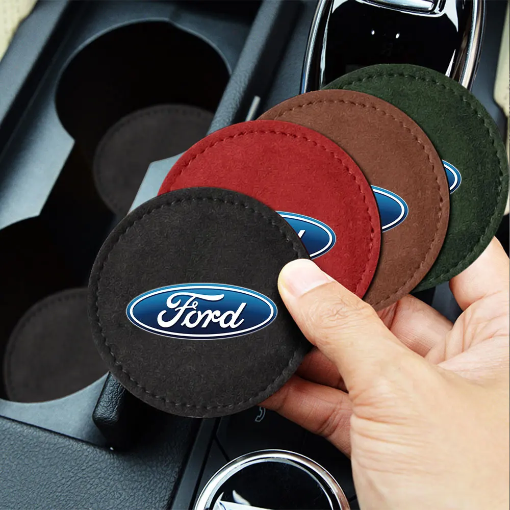 2PCS Car Anti Slip Cup Holder Insert Mat Coaster Auto Interior Accessories For Ford Ranger Focus Kuga Mustang MAX Transit Mondeo