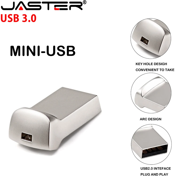 Metal Mini USB 3.0 Flash Drives 8GB 16GB 32GB 64GB 128GB High Speed Pen Drive Gift Memory Stick 100% Actual Capacity Waterproof