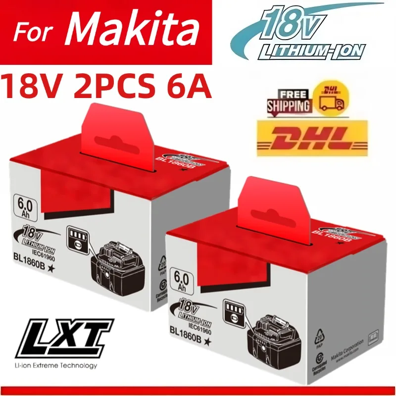 

For Makita 6Ah/5Ah/3Ah for Makita 18V Battery BL1830B BL1850B BL1850 BL1860B BL1815 Replacement Compatible Lithium Battery