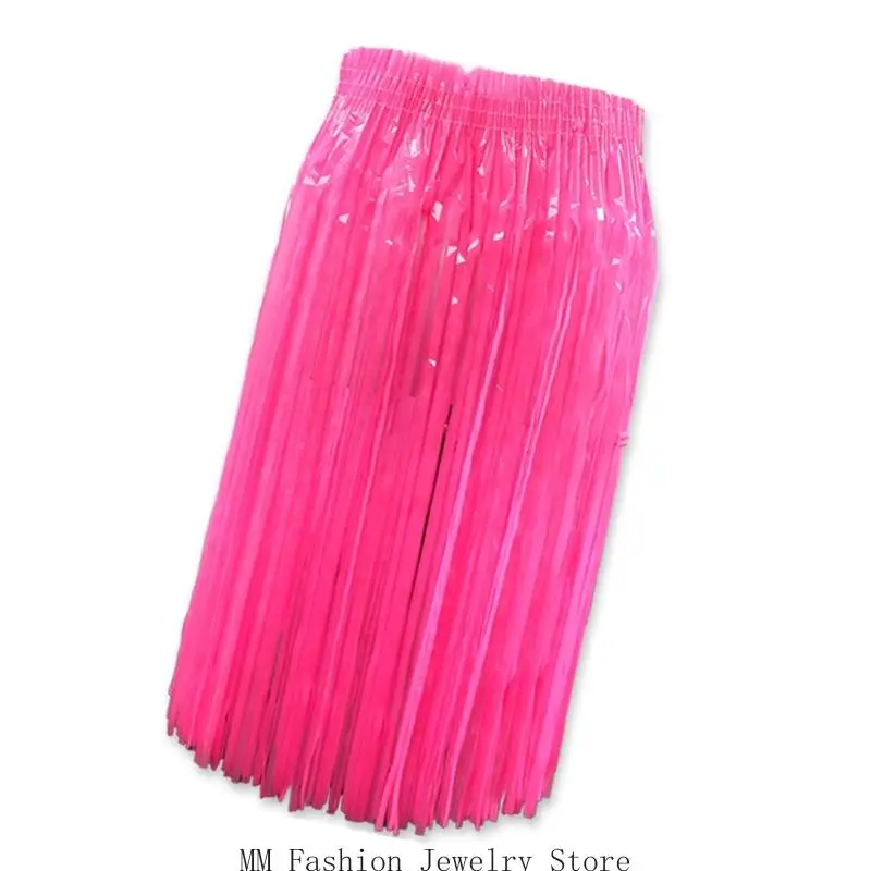 D0UB Decorazioni per feste Gonna con frange in lamina Nappe fluorescenti Gonna corta a portafoglio Gonna danza del con