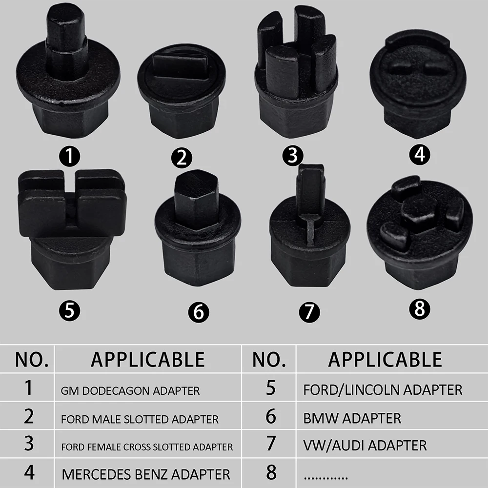 9 قطعة البلاستيك النفط عموم قابس التصريف أداة مجموعة لفورد VW أودي و BMW 3/8 "T-مقبض مع 8 محولات أدوات إصلاح السيارات #5