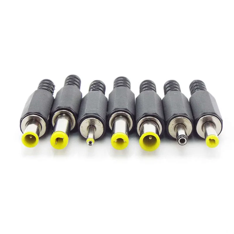 2/10x DC Male Jack Power Plug Connector Adapter 3.5x1.35mm 4.0x1.7mm 4.8x1.7mm 5.5x2.1mm 2.5 Male jack Socket Adaptor audio CCTV