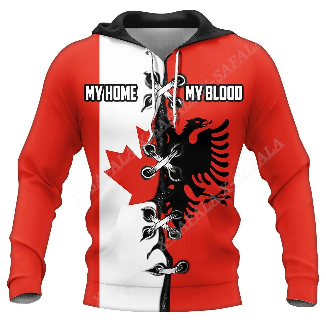 

ALBANIA FLAG COLOR Coat Of Arms 3D Print Zipper Hoodie Men Pullover Sweatshirts Hooded Jersey Tracksuits Outwear Coat Casual