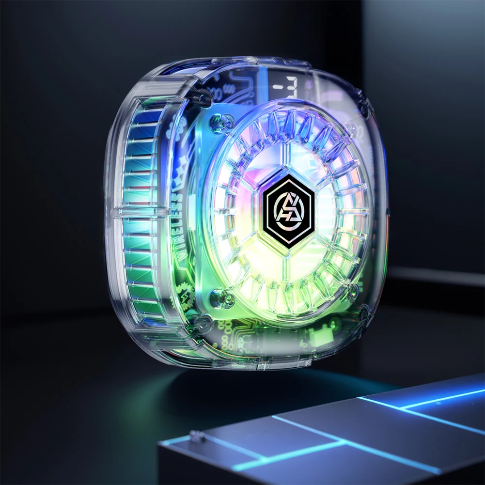 3 in 1 Magnetic/Back-clip Mobile Phone Summer Cooler for PUBG Game 15W Mobile Cooling Fan Digital Display RGB for Android iPhone