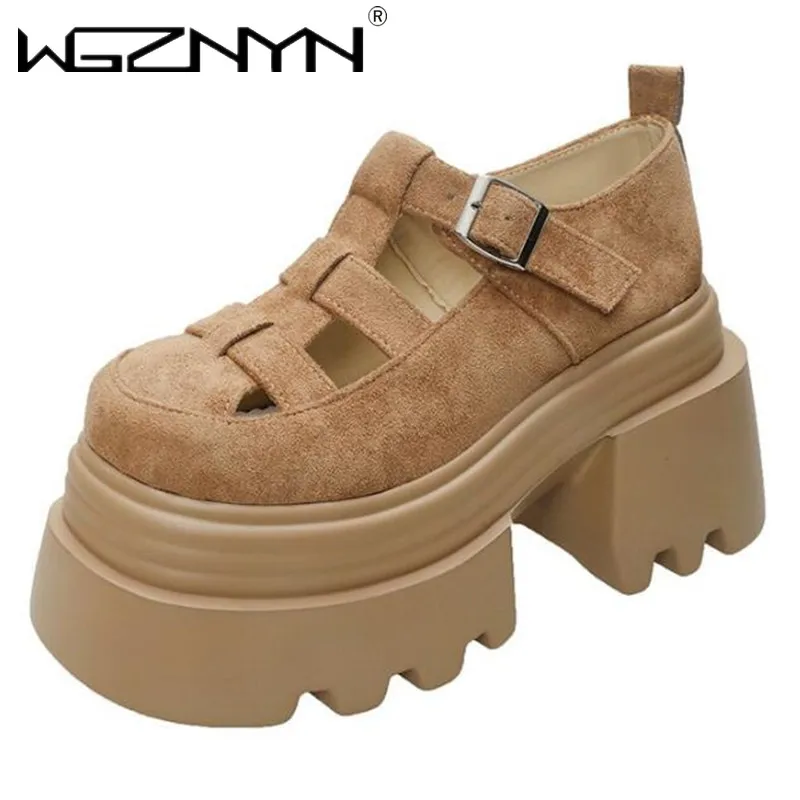 

Роскошные НОВЫЕ брендовые сабо на платформе с круглым носком, универсальные удобные кроссовки осени 2024, летние модные дышащие сетчатые сандалии