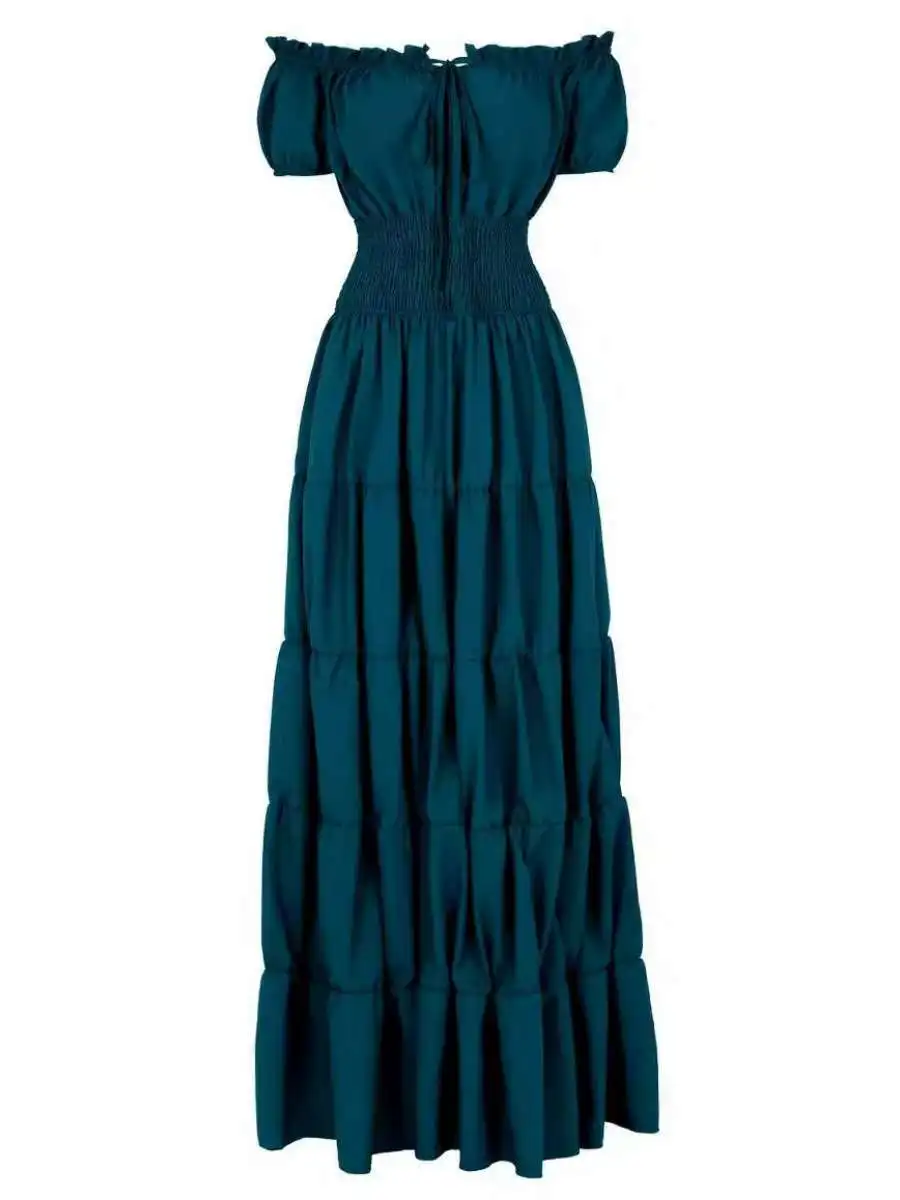 Vestido de Disfraz Medieval para loween, Falda Retro para Mujer, Actuación en Escenario, Juego de Roles, Falda de Hada, Ve...