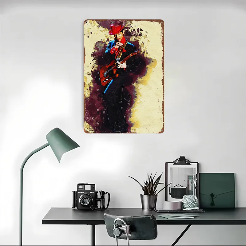 لطخة الموسيقار الأمير تين تسجيل الجدار ملصق فني الأشياء المنزلية الزخرفية خمر علامات معدنية الرجعية للديكور المنزل #4