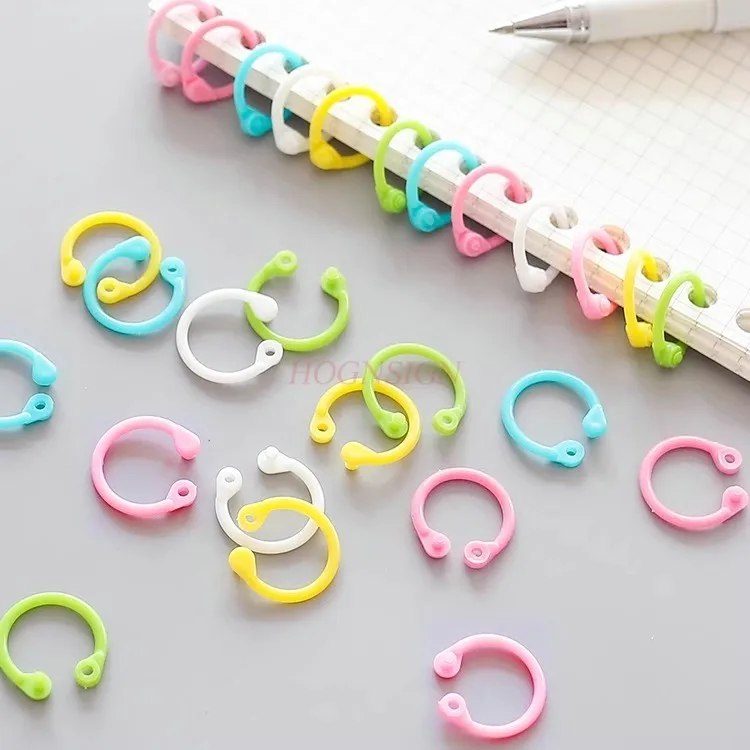 Colored binder ring, loose leaf paper, binder ring, opening ring, document, exam paper storage, fixing clip