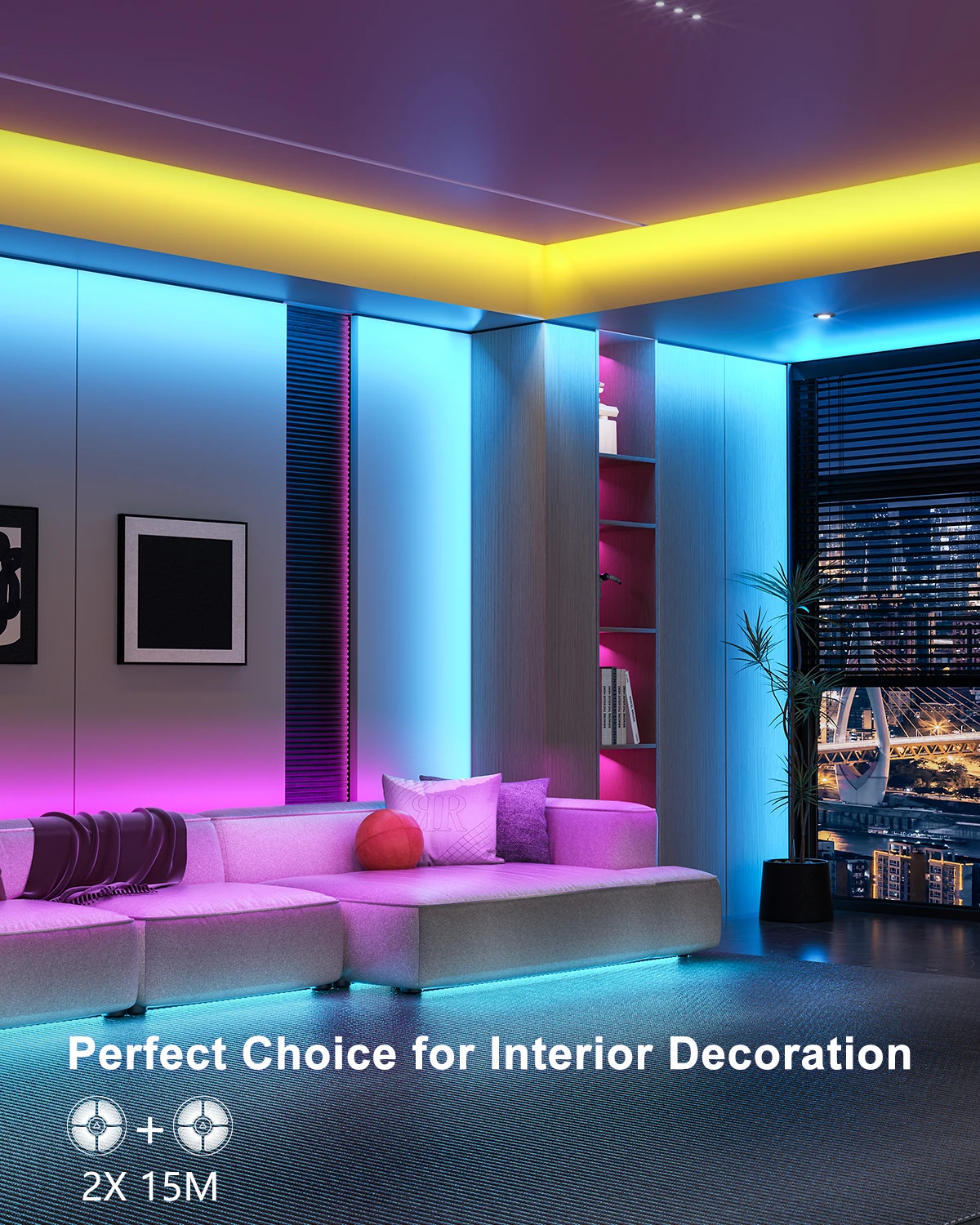 LED Strip light ,RGB ,Color changing,  APP & 44 Key remote, Colour Changing LED Fairy Lights with 16 Million Colours Music Mode