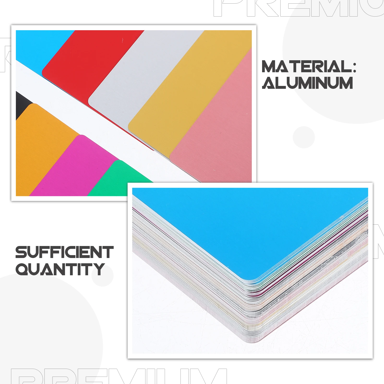 

100Pcs Customizable Aluminum Business Card Blanks Engraving Blanks Name Cards
