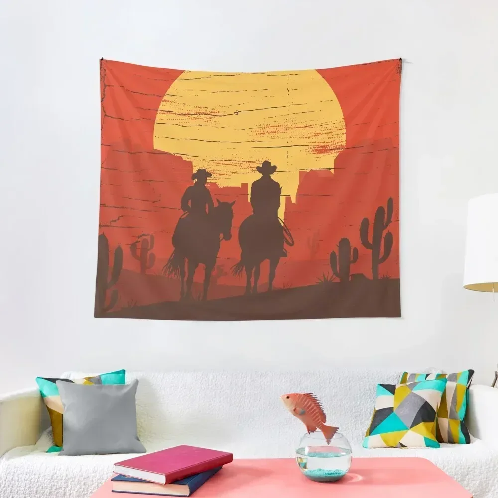 

Cowboys of the Wild West - Journey Tapestry House Decoration Room Decoration Aesthetic Tapestry