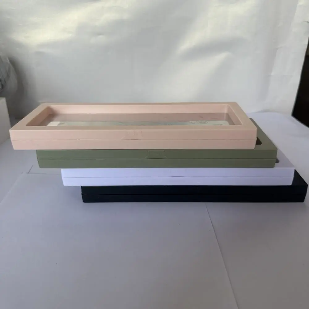 Langlebige elastische Schmuck-Display-Box, bunter Rahmen, Anti-Oxidation, transparente PE-Folienbox, 3D-schwimmender Display-Ständer, Geschenk-Display