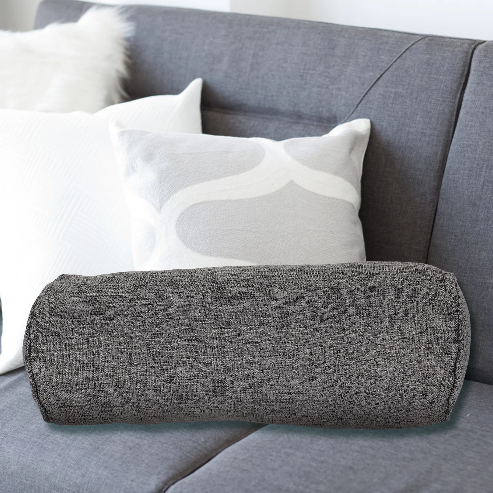 

Round Cervical Pillow Neck Support Lumbar Roll Cylinder Spine Alignment Sleeping Pillow For Back Shoulder Relief Home Car