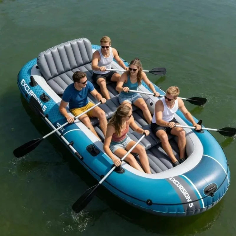 Heavy Duty Inflatable Kayak Fishing Boat Foldable Dinghy Inflatable Small Boat on Water Inflatable Kayak Fishing Boat