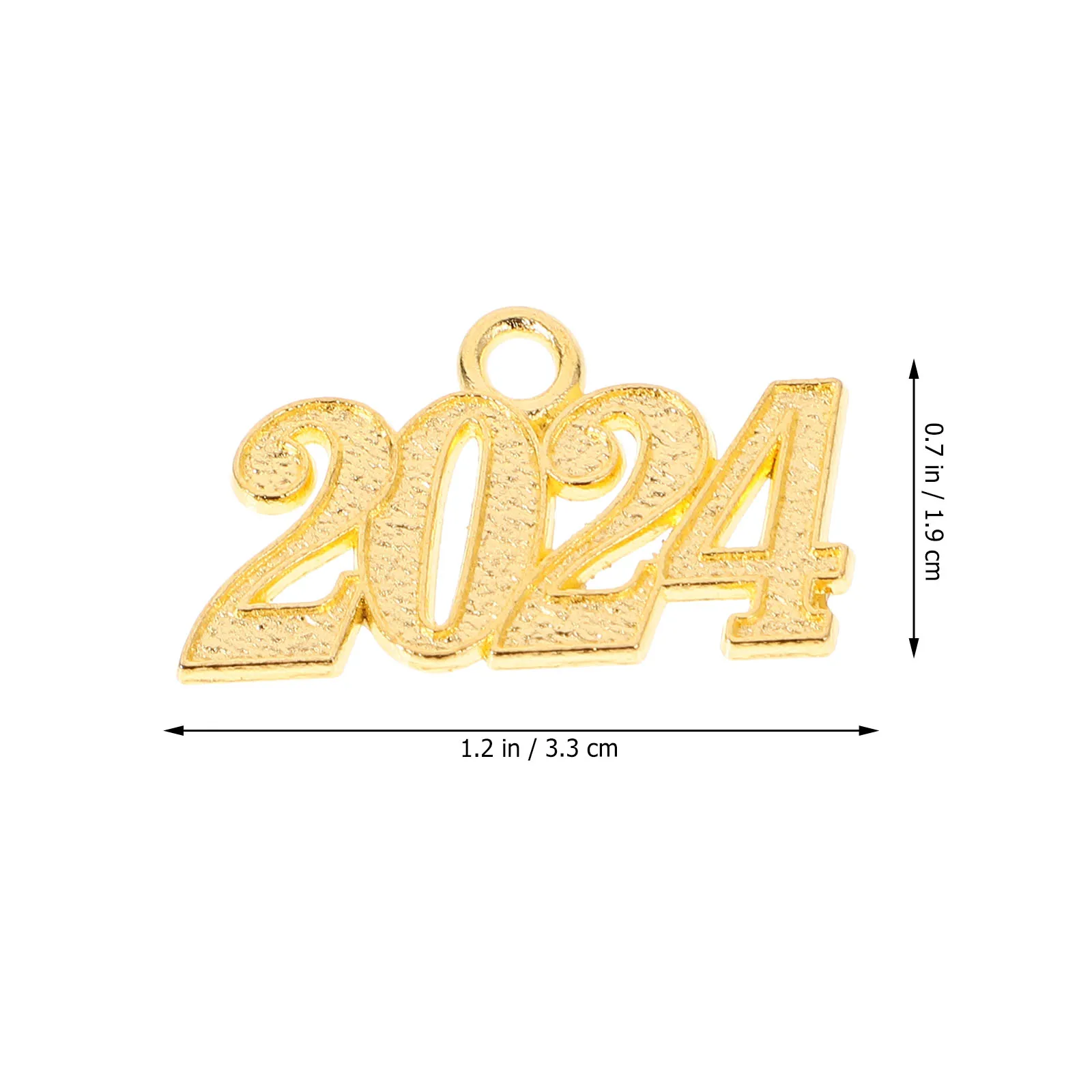 

50Pcs DIY Alloy Number Pendant Charms 2024 Jewelry Supplies for Necklace Bracelet Keychain Crafts 2024 Charms for Ornaments