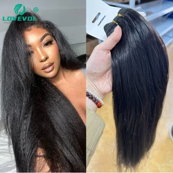 Brazilian Yaki Stright Human Hair Weave Bundle 12-26 inch Remy Brazillian Kinky Stright Natural Color Hair Weft