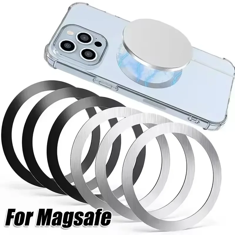 10/5pcs for Magsafe Magnetic Plate Ring Universal Metal Sticker Support Wireless Charger Metal Plate Sheet for Magnet Car Holder
