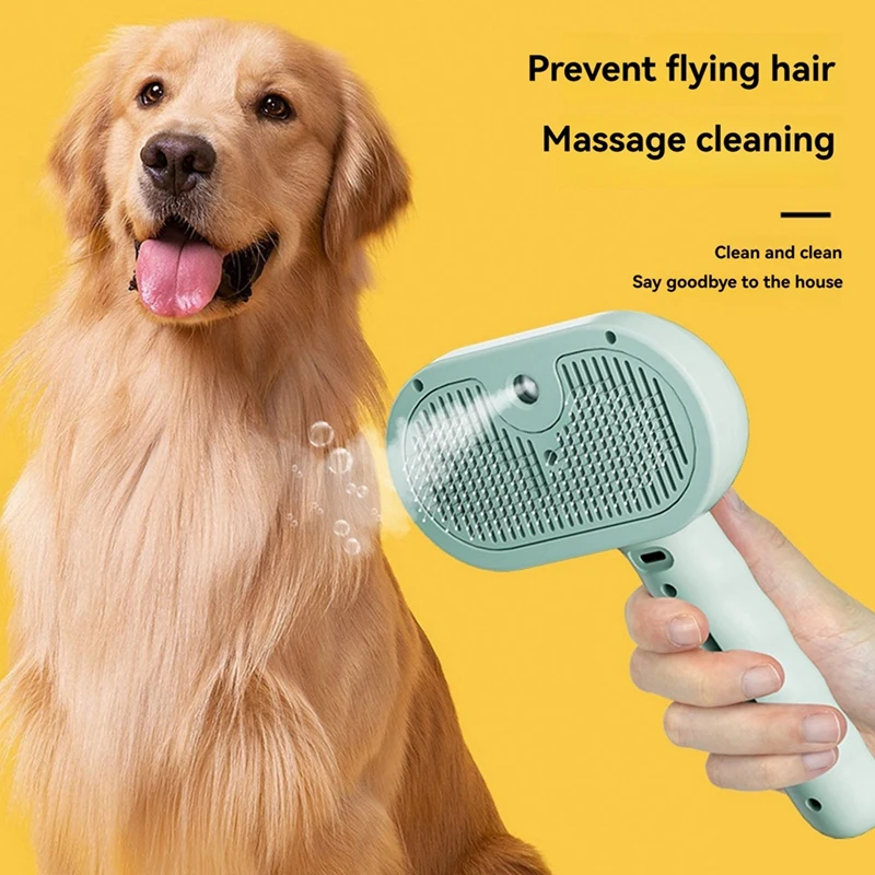 Pet De-Shedding Comb For Cats And Dogs With Massage Function