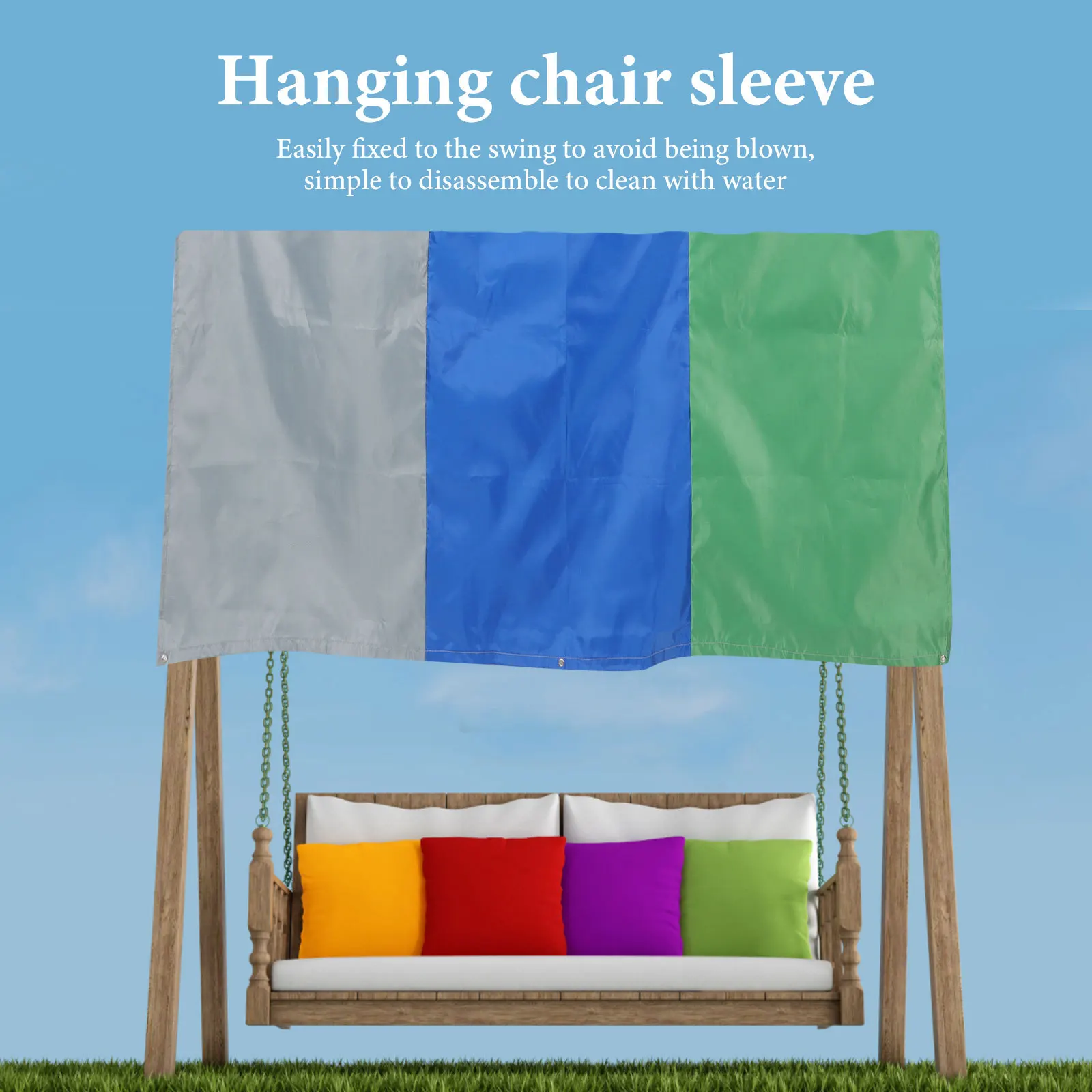 

Water-Resist Patio Swing Cover Outdoor Chair Protector Uv Protection Durable Non-Fading Canopy for Garden Swing