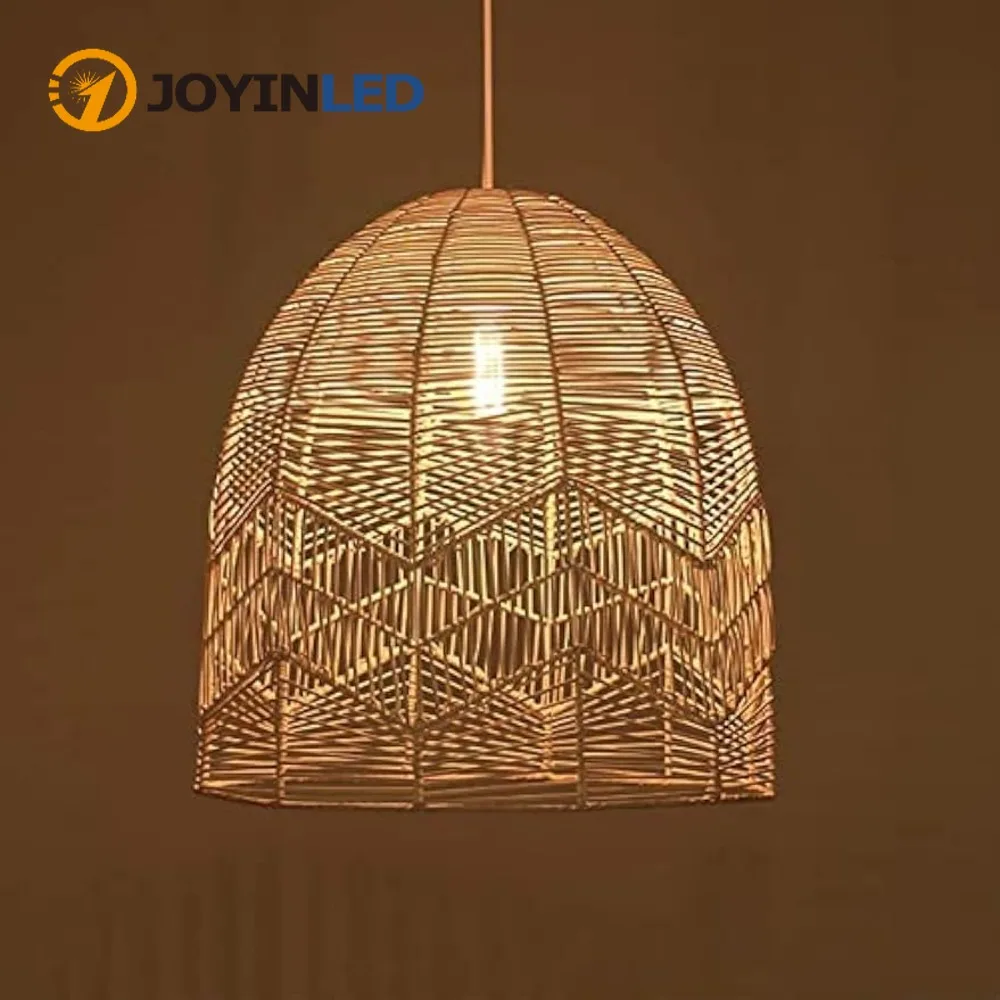 

Потолочные подвесные светильники из ротанга, креативные люстры, плетеные подвесные светильники из натурального ротанга для проживания в семье, бара, кафе, ресторана, чайного домика