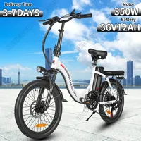 SAMEBIKE E-bike 350W Brushless Motor 36V12AH Lithium Battery Adult Electric Bicycle 20-inch Tire Folding Mountain Electric Bike