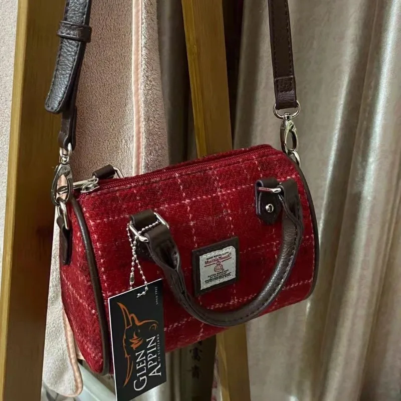 

Original Designer Brand Shoulder Handbag Pillow Bag Woolen Plaid Bags for Women Hot Selling