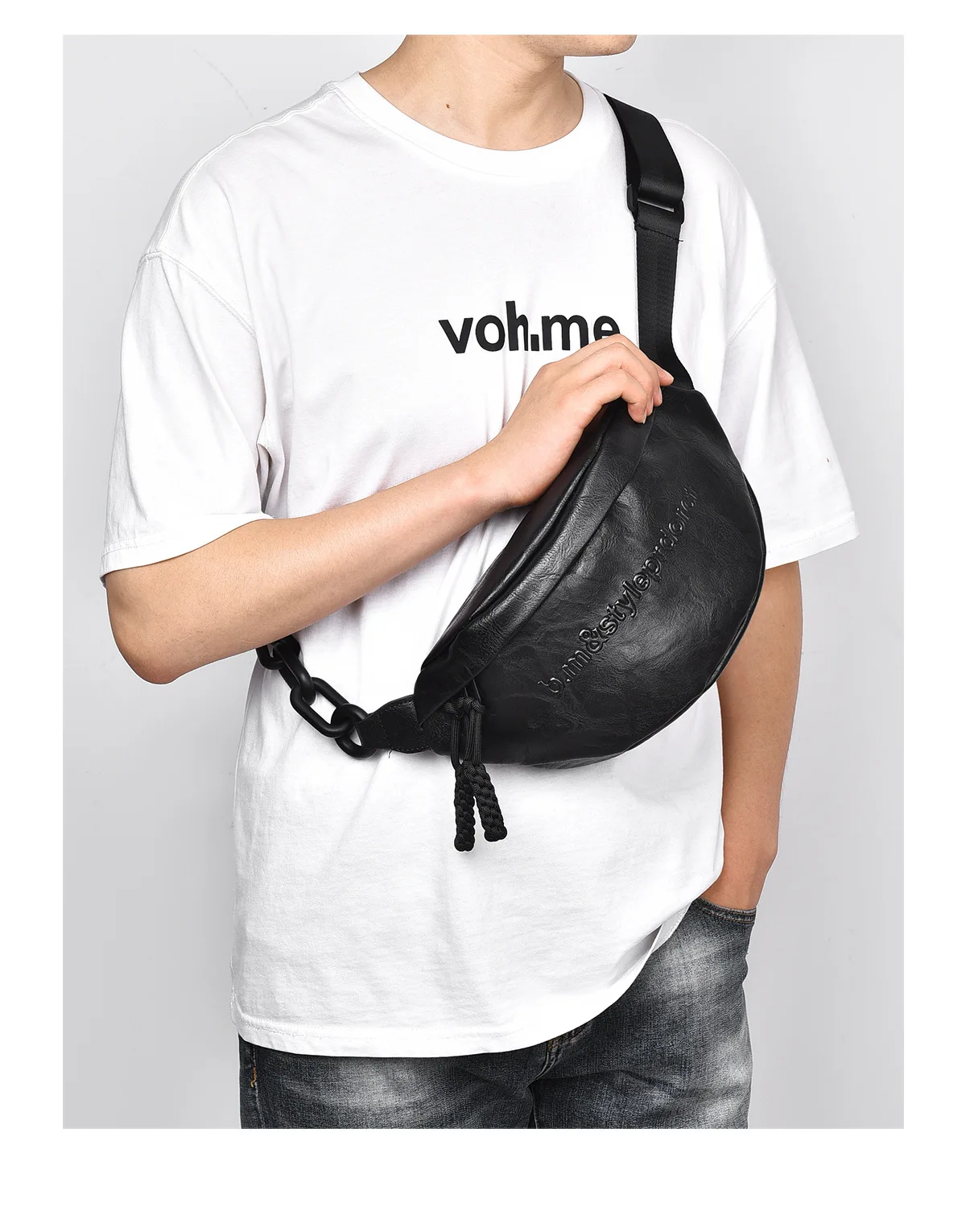 Vintage Leder Hüft tasche Gürtel tasche für Männer Frauen Hüft tasche mit verstellbarem Riemen für Outdoor-Training Reisen lässig – Detail 11