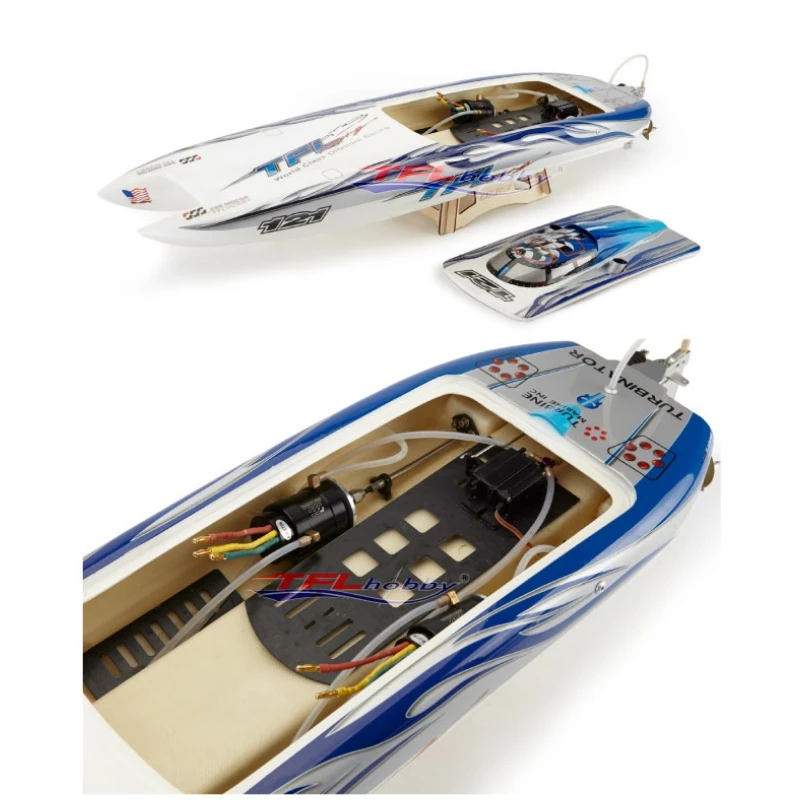 TFL Genesis 1122 Catamaran Fiberglass RC Racing Boat w/ Twin SSS 3660 KV2726 Brushless Motor, Dual 120A ESC