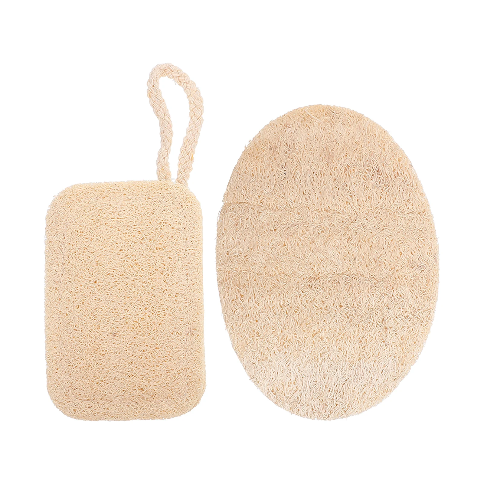 

2 Pcs Dish Scrubber Brush Natural Loofah Kitchen Cleaning Tools Beige Lightweight Durable Multipurpose Home