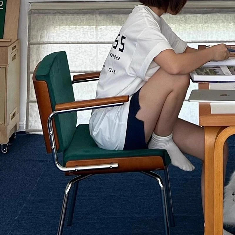 

Mid-Century Modern Solid Wood Chair - Ergonomic Wooden Desk Chair with Back Support,Sturdy Beechwood Armchair for Dining Room