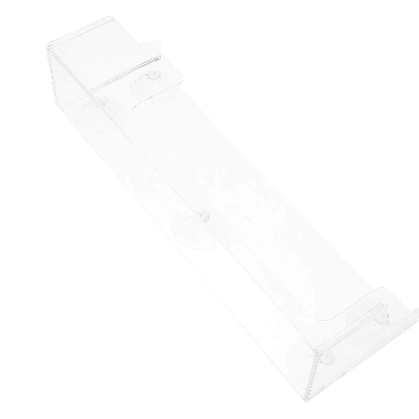 

Clear Acrylic Suction Cup Display Rack Wall Mounted Storage Organizer Fridge Spice Bottle Shelf Kitchen Organizer Refrigerator