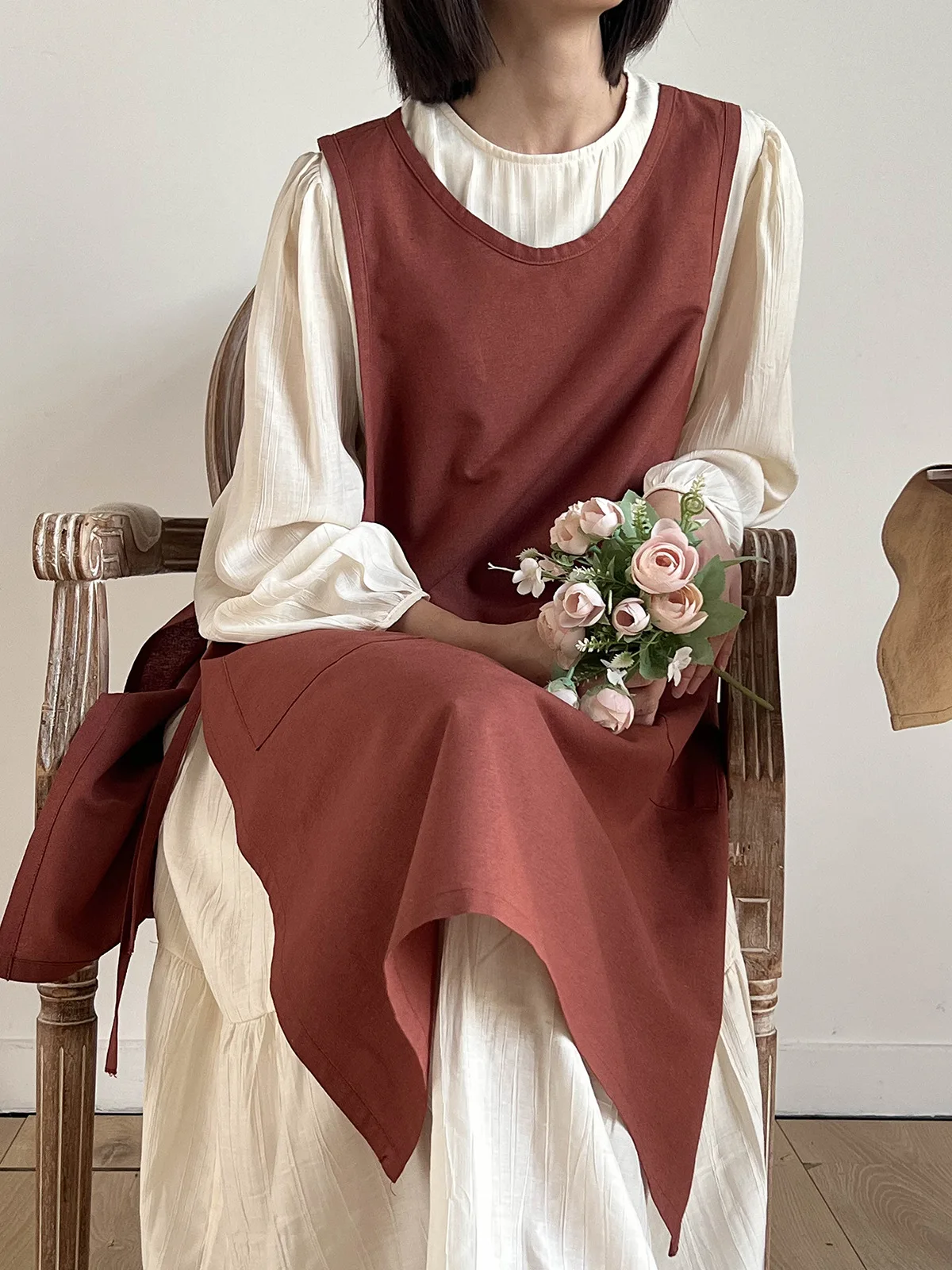 Nordic Cotton Waterproof Aprons for Baking, Art Painting, Florist Aprons, Coffee Shop, Bar, Hotel, Waiter, Kitchen, Chef, Barber